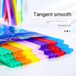 100PCS COLOURFUL DISPOSABLE BENDABLE  DRINKING MENGTE STRAWS - Image 2