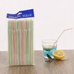 100PCS DISPOSABLE DRINKING STRAW