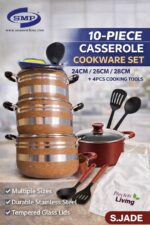 10PCS QUALITY SMP NON-STICK COOKWARE / POT SET (NP - 06) - Image 2