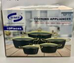 10PCS SMP NON-STICK GOLD TAPPING COOKWARE SET (NP-13) - Image 3