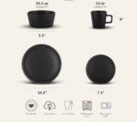 16PCS LUXURY CERAMIC STONEWARE DINNERWARE SET - Image 3