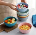 1PC HEALTHY ECO-FRIENDLY THICKENED PLASTIC ‘OUTER STRIPED’ SERVING SOUP BOWL (01)