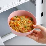 1PC HEALTHY ECO-FRIENDLY THICKENED PLASTIC ‘OUTER STRIPED’ SERVING SOUP BOWL (01) - Image 2