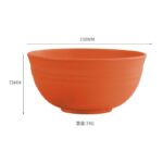 1PC HEALTHY ECO-FRIENDLY THICKENED PLASTIC ‘OUTER STRIPED’ SERVING SOUP BOWL (01) - Image 5