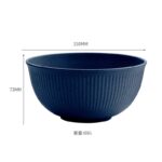1PC HEALTHY ECO-FRIENDLY THICKENED PLASTIC ‘OUTER STRIPED’ SERVING SOUP BOWL (01) - Image 8