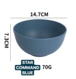 1PC HEALTHY ECO-FRIENDLY THICKENED PLASTIC ‘TOP SPIRAL’ SERVING SOUP BOWL (02) - Image 7