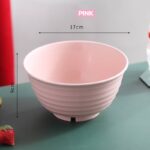 1PC HEALTHY ECO-FRIENDLY THICKENED PLASTIC ‘FULL SPIRAL’ SERVING SOUP BOWL (03) - Image 8