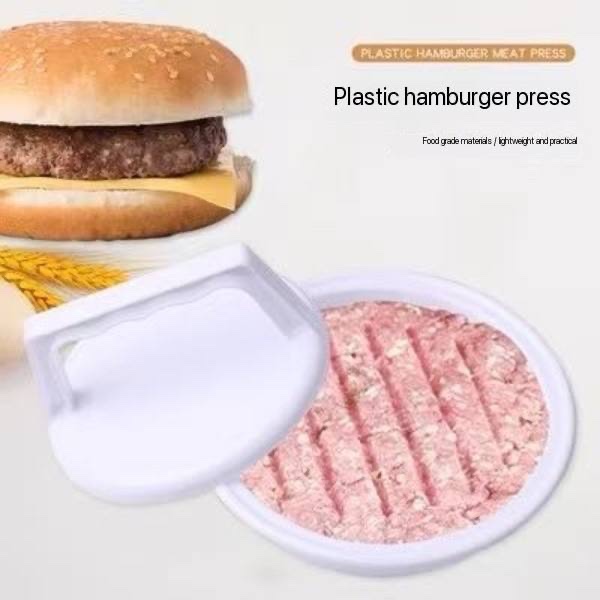 img_2302 1PC THICKENED PLASTIC HAMBURGER MAKER – MEAT PRESS - Image 1