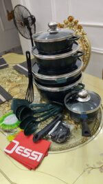 21PCS SMILE DESSINI REGINA HIGH QUALITY IMPERIAL GRANITE EXCLUSIVE DIE-CAST POT SET