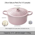 MODERN CERAMIC ENAMEL INSULATED DUAL-HANDLE RUSTPROOF NONSTICK COOKWARE / POT - Image 5