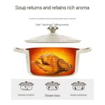 MODERN CERAMIC ENAMEL INSULATED DUAL-HANDLE RUSTPROOF NONSTICK COOKWARE / POT - Image 7