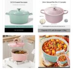 MODERN CERAMIC ENAMEL INSULATED DUAL-HANDLE RUSTPROOF NONSTICK COOKWARE / POT