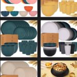 24PCS ECO-FRIENDLY THICKENED PLASTIC DINNERWARE / SERVING SET (002)