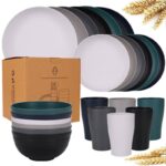 24PCS ECO-FRIENDLY THICKENED PLASTIC DINNERWARE / SERVING SET (002) - Image 10
