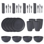 28PCS HEALTHY ECO-FRIENDLY THICKENED PLASTIC DINNERWARE / SERVING SET - Image 4