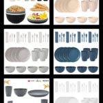 28PCS HEALTHY ECO-FRIENDLY THICKENED PLASTIC DINNERWARE / SERVING SET