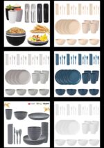 28PCS HEALTHY ECO-FRIENDLY THICKENED PLASTIC DINNERWARE / SERVING SET