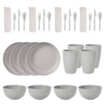 28PCS HEALTHY ECO-FRIENDLY THICKENED PLASTIC DINNERWARE / SERVING SET - Image 7