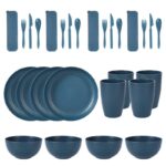 28PCS HEALTHY ECO-FRIENDLY THICKENED PLASTIC DINNERWARE / SERVING SET - Image 9