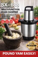 8L SX MULTIFUNCTION YAM POUNDER & FOOD PROCESSOR