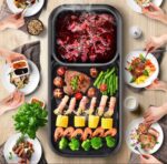 2in1 MULTIFUNCTIONAL NON-STICK ELECTRIC COOKING POT & GRILL - Image 2