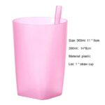 360ML TRANSPARENT CREATIVE INTEGRATED STRAW DRINKWARE / CUP - Image 3
