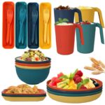 36PCS/SET HEALTHY ECO-FRIENDLY STENCILED THICKENED PLASTIC DINNERWARE / SERVING SET