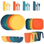 36PCS/SET HEALTHY ECO-FRIENDLY STENCILED THICKENED PLASTIC DINNERWARE / SERVING SET - Image 2