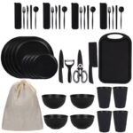 37PCS/SET HEALTHY ECO-FRIENDLY THICKENED PLASTIC DINNERWARES/SERVING SET + KITCHENWARES - Image 2
