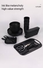 37PCS/SET HEALTHY ECO-FRIENDLY THICKENED PLASTIC DINNERWARES/SERVING SET + KITCHENWARES - Image 3