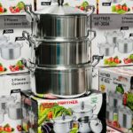 3PCS HOFFNER THICKENED ALUMINIUM COOKWARE/POT SET — HF - 3013  (Sizes: 20/22/24CM)