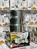 3PCS HOFFNER THICKENED ALUMINIUM COOKWARE/POT SET — HF - 3013  (Sizes: 20/22/24CM)