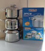 3PCS STNITHANZ SUPERIOR QUALITY THICKENED STAINLESS STEEL COOKWARE / POT SET (SIZE: 26/28/30CM) - Image 2