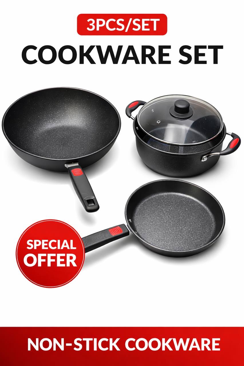 img_4284 3PCS QUALITY NON-STICK COOKWARE / POT SET - Image 1