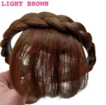 PREMIUM REALISTIC BRAIDED HEADBAND FRINGE WIG - Image 4