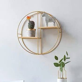 img_1277-2 NORDIC GOLD METAL LUXURY KITCHEN / LIVING ROOM / OFFICE WALL DECOR STORAGE RACK - Image 1