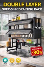 DOUBLE LAYER OVER-SINK DRAINING DISH / PLATE RACK