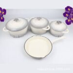 4PCS/SET HIGH QUALITY ENAMEL DIE-CAST COOKWARE/POT SET - Image 4
