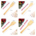WOODEN 4PCS KITCHEN COOKING SPOON SET WITH HOLDER - Image 3
