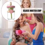 500ML HIGH VALUE SEPARATOR FLOWER STRAW GLASS CUP - Image 6