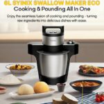 6L SYINIX TWO-TOUCH MULTIFUNCTIONAL COOKING & POUNDING SWALLOW MAKER ECO