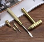 6in1 MULTIFUNCTIONAL COPPER ALLOY GOLD DETACHABLE MINI CRAFT HAMMER/SCREWDRIVER SET - Image 4