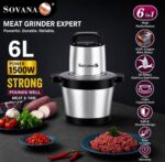 6L SOVANA ELECTRIC KITCHEN EXPERT YAM POUNDER & FOOD PROCESSOR (1500WATT - COPPER MOTOR)