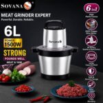 6L SOVANA ELECTRIC KITCHEN EXPERT YAM POUNDER & FOOD PROCESSOR (1500WATT - COPPER MOTOR)