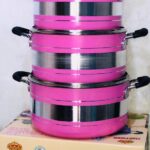 6PCS HOFFNER THICKENED ALUMINUM NON-STICK COOKWARE/POT SET WITH FRY PAN (HF-603)                                                       Pot Sizes: 26CM, 28CM & 30CM