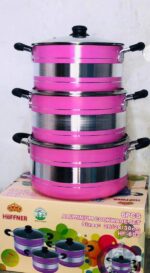 6PCS HOFFNER THICKENED ALUMINUM NON-STICK COOKWARE/POT SET WITH FRY PAN (HF-603)                                                       Pot Sizes: 26CM, 28CM & 30CM
