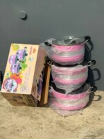 6PCS HOFFNER THICKENED ALUMINUM NON-STICK COOKWARE/POT SET WITH FRY PAN (HF-603)                                                       Pot Sizes: 26CM, 28CM & 30CM - Image 2