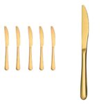 6PCS NON-FADING GOLD-PLATED CUTLERY KNIFE SET