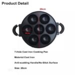 7-HOLES NON-STICK MASA PAN WITH LID COVER - Image 2