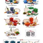 7PCS HIGH QUALITY DURABLE THICK HEAVY ENAMEL CAST IRON COOKWARE / POT SET (CHEF STANDARD)